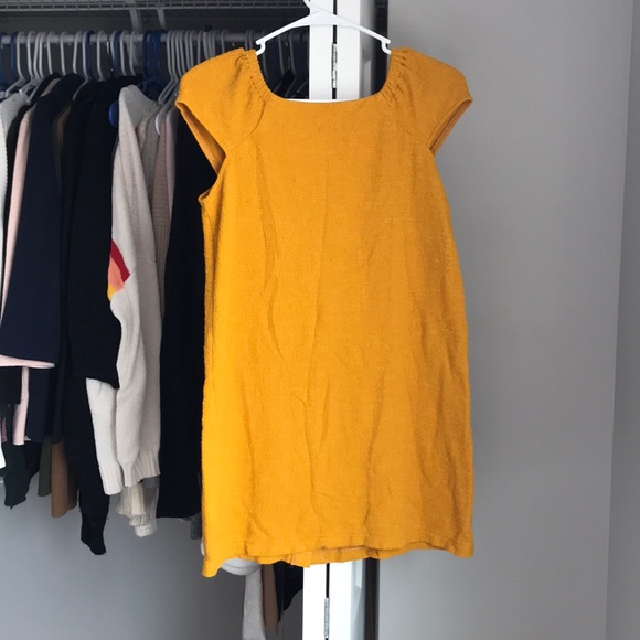 Madewell Mustard Button Dress, NWOT - Picture 5 of 5
